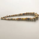 natural crazy agate graduated smooth rondelle beads