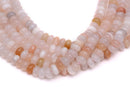 pink aventurine smooth rondelle beads