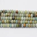 large hole amazonite smooth rondelle beads