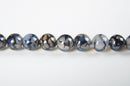 black white dragon veagate smooth round beads