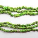 green turquoise smooth irregular nugget beads