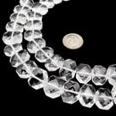 Clear Quartz Rectangle Slice Faceted Octagon Beads Approx 10x15mm 15.5" Strand