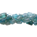 Translucent Blue Apatite Faceted Cylinder Tube Beads Size 7x10mm 15.5" Strand