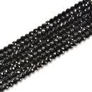 Black Onyx Faceted Round Beads Size 2mm 3mm 15.5'' Strand