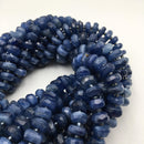 natural kyanite faceted rondelle beads