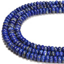 High Grade Natural Lapis Smooth Rondelle Beads Size 4x6mm 5x8mm 6x10mm 15.5''Str