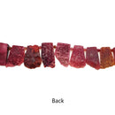 Red Agate Slice Irregular Trapezoid Slab Beads Approx 30x45mm 15.5" Strand
