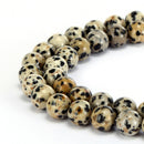 dalmatian jasper smooth round beads