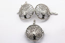 silver metal oil diffuser pendant tree of life
