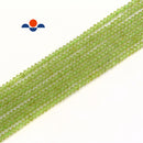 Natural Peridot Faceted Rondelle Discs Beads Size 2x3mm 15.5" Strand