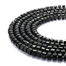 black tourmaline faceted rondelle wheel Discs beads