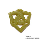 Yellow & Dark Green & Black Jade Hand Carved Pendant Six Styles Sold Per Piece
