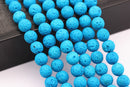 bright blue lava rock stone beads