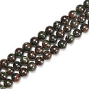 Natural Seraphinite Smooth Round Beads Size 5.5mm - 12mm 15.5'' Strand