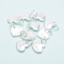 925 Sterling Silver Heart Shape Pendant Size 10mm Sold 3PCS Per Bag
