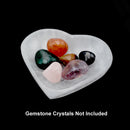Selenite Heart Shape Crystal Charging Bowl Dish 4" & 5" Inches Sold Per Piece