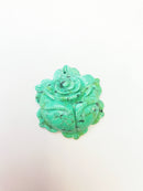 green magnesite hand carved rose pendant