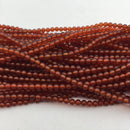 carnelian smooth round gemstone beads