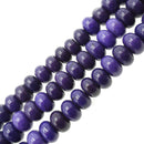 purple magnesite turquoise smooth rondelle 