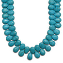 Blue Howlite Turquoise Teardrop Top Drill Beads Size 10x14mm 13x18mm 15.5"Strand