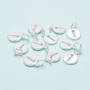 925 Sterling Silver Number Zero to Nine Pendant Charm Size10mm Sold 3Pcs Per Bag