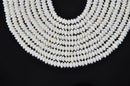 white bamboo coral smooth rondelle discs beads