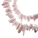 natural kunzite pebble nugget Sticks Points beads