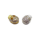 Alloy Silver/Gold Plated Rhinestone Skull Pendant Charm 15x20mm Sold by Piece
