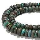 Natural Genuine Blue Turquoise Rondelle Beads Size 15-18mm 15'' Strand