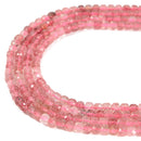 Natural Strawberry Quartz Faceted Cube Beads Size 4mm 15.5'' Strand
