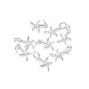 925 Sterling Silver Sea Starfish Charm Pendant Size 10x15mm 5pcs per Bag