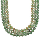 Green Strawberry Quartz Faceted Flat Oval Beads Size 6x8mm 15.5" Strand