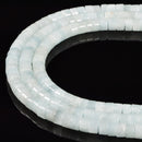 Light Blue Chatoyant Celestite Heishi Rondelle Discs Beads 4x6mm 4x8mm 5x10mm 15.5''Strand