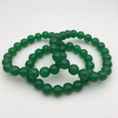 green dyed jade bracelet smooth round