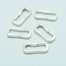 925 Sterling Silver Rectangle Clasp Size 7x16mm 2 Pieces per Bag