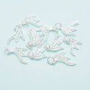 925 Sterling Silver Fish Tail Shape Pendant Size 15x15mm Sold 4 Pcs Per Bag