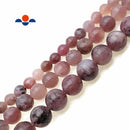 Natural Lepidolite Smooth Round Beads Size 6mm 8mm 10mm 15.5" Strand