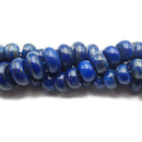 Lapis Lazuli Irregular Smooth Rondelle Beads 6x9mm 6x10mm 6x12mm 15.5" Strand