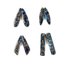 Dark Blue Sea Sediment Jasper Pendant Earrings Sold Per Pair