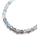 frosted mystic aura gray white blue yellow pink purple beads