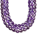 Natural Amethyst Faceted Oval Beads Size 10x14mm 12x16mm 15.5'' Strand