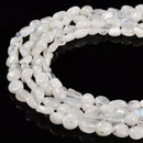 white moonstone pebble nugget beads