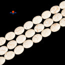 White Turquoise Oval Shape Beads Size 15x20mm 15.5'' Strand