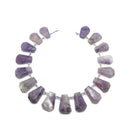 Cape Amethyst Graduated Faceted Trapezoid Beads 15x20-18x27mm 15.5" Strand