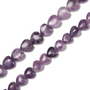 Lepidolite Heart Shape Beads Size 8mm 10mm 12mm 15.5'' Strand