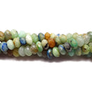 Natural Chrysocolla Faceted Rondelle Beads Size 4x7.5mm 15.5'' Strand