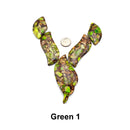 Bronzite Blue/Pink/Green Impression Jasper Leaf Pendant Beads Approx 35x70mm