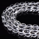 Natural Clear Quartz Full Oval Beads Size 10x14mm 12x16mm 15.5'' Strand