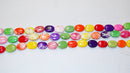 multi color howlite oval shape beads