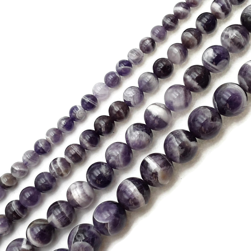 Amethyst 8 mm round beads strand - 12 inch 